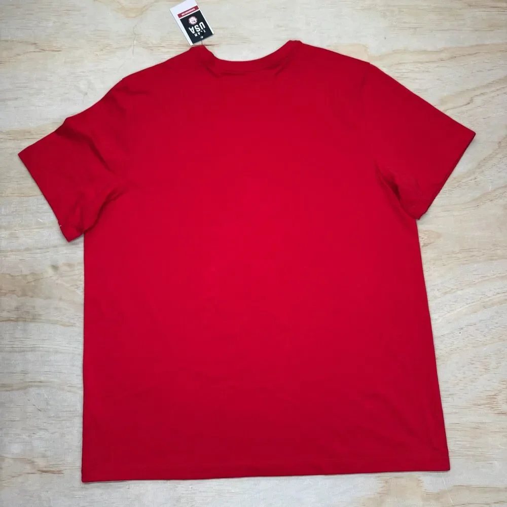 NEW Team USA Nike Mens Red Premium Essentials Icon Short Sleeve Shirt XL